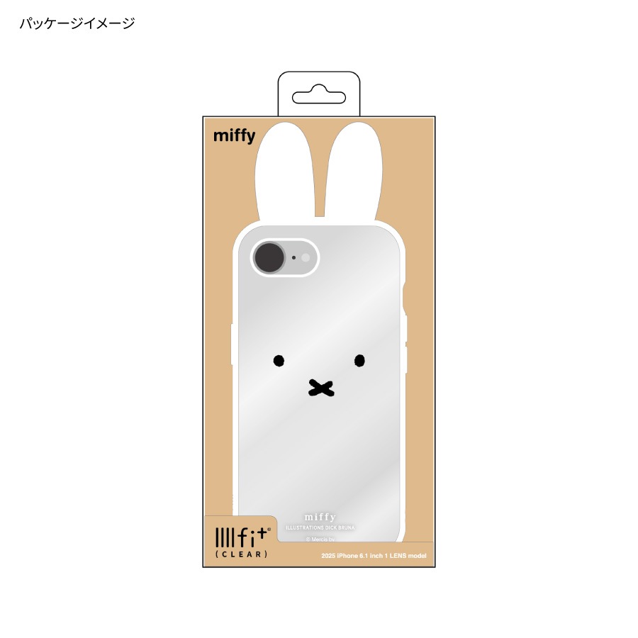 ミッフィー フレーム IIIIfit Clear iPhone16e 対応 ケース