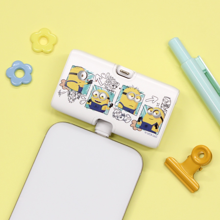 『怪盗グルー／ミニオンズ』シリーズ Lightning / Type-C コネクタ付き リチウムイオン充電器 4000mAh