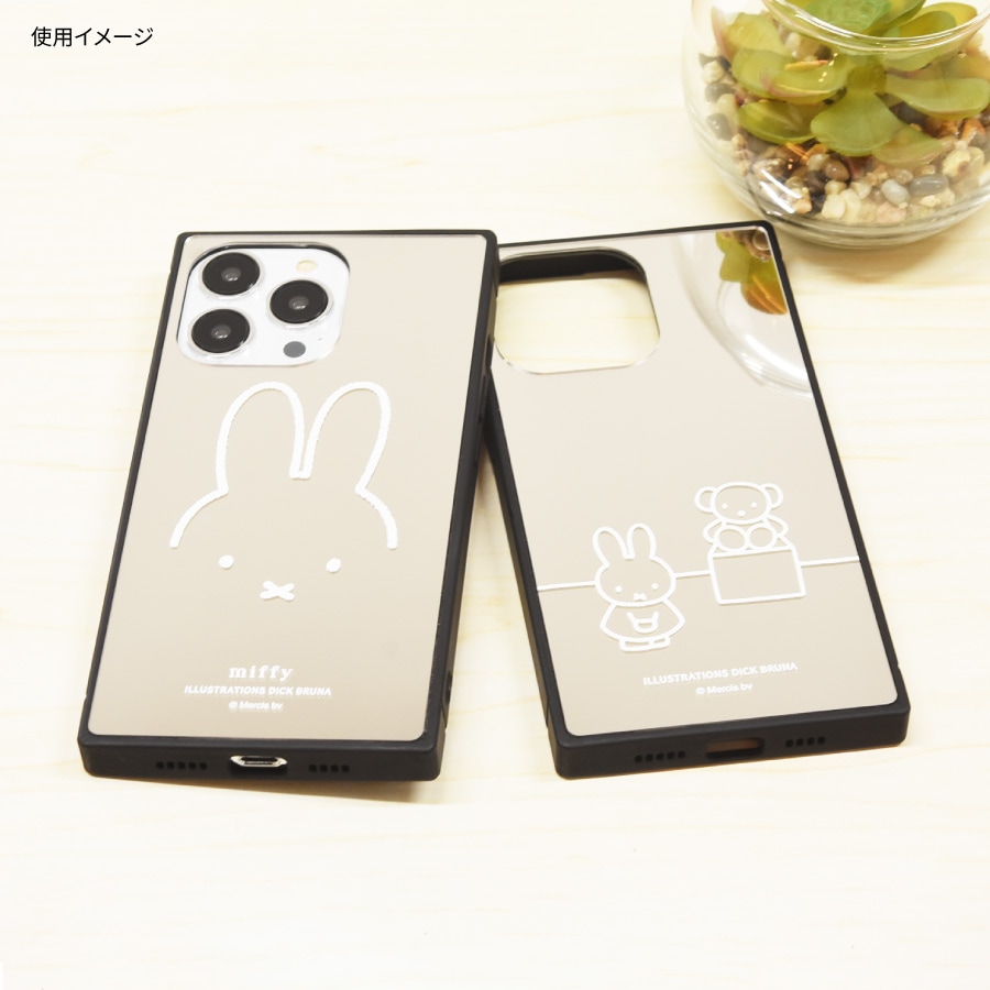 ミッフィー iPhone13 Pro対応 スクエアミラーケース | ま行,ミッフィー
