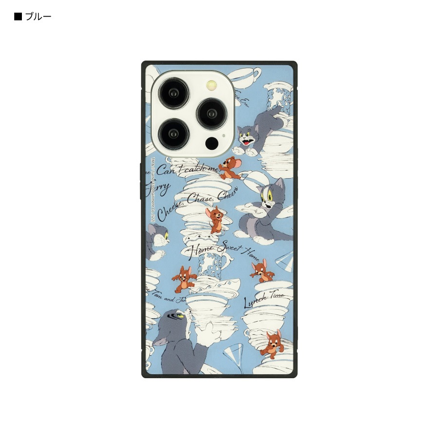 トムとジェリー iPhone14 Pro 対応 スクエアガラスケース