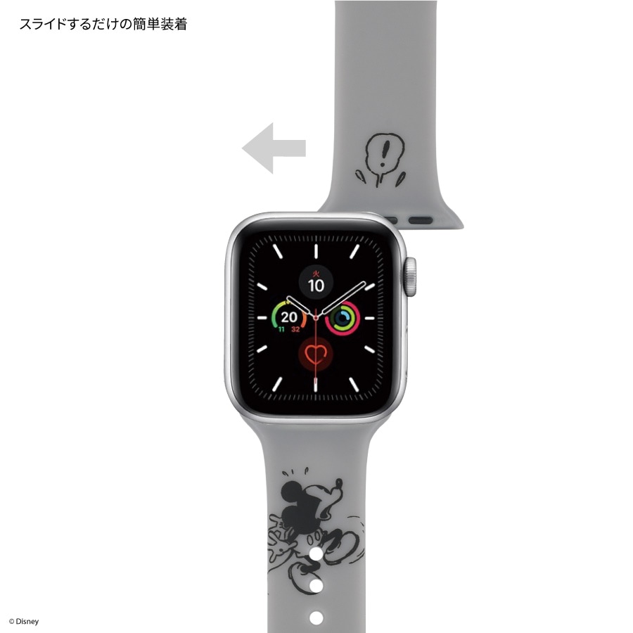 ディズニーキャラクター、ピクサーキャラクター ／ Apple Watch 41/40/38mm 対応 シリコンバンド