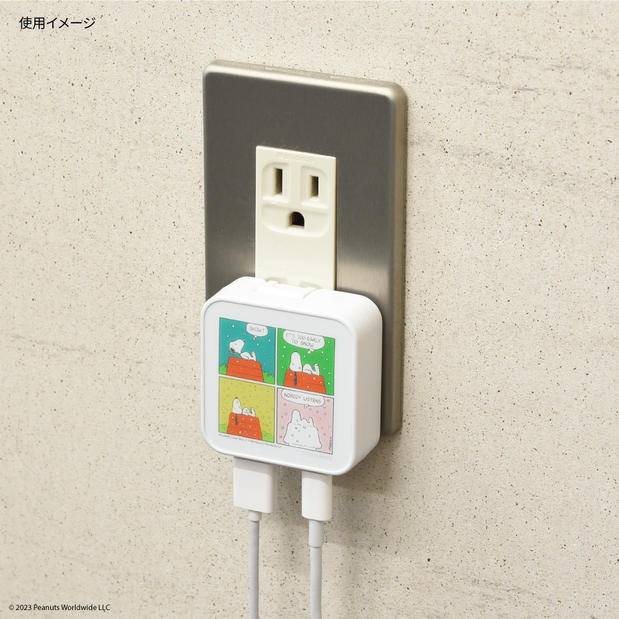 ピーナッツ スヌーピー USB / USB Type-C AC アダプタ