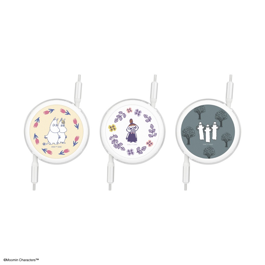 ムーミン PD60W 対応 USB2.0 リール式 Type-C ケーブル