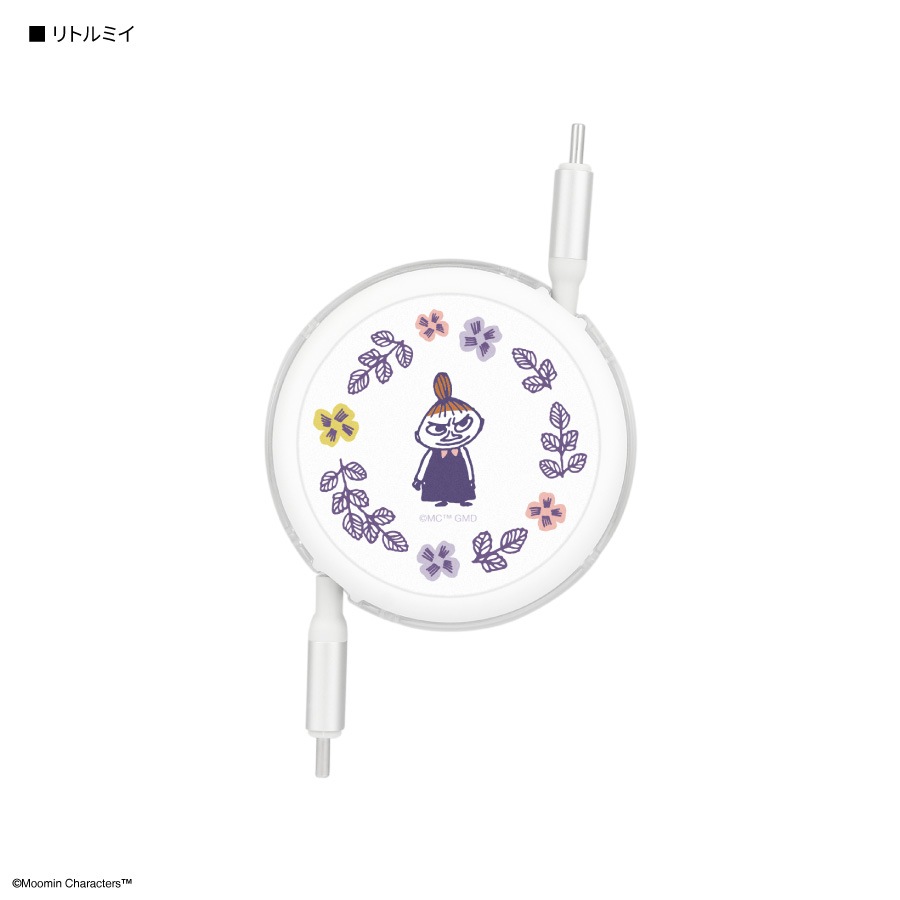 ムーミン PD60W 対応 USB2.0 リール式 Type-C ケーブル