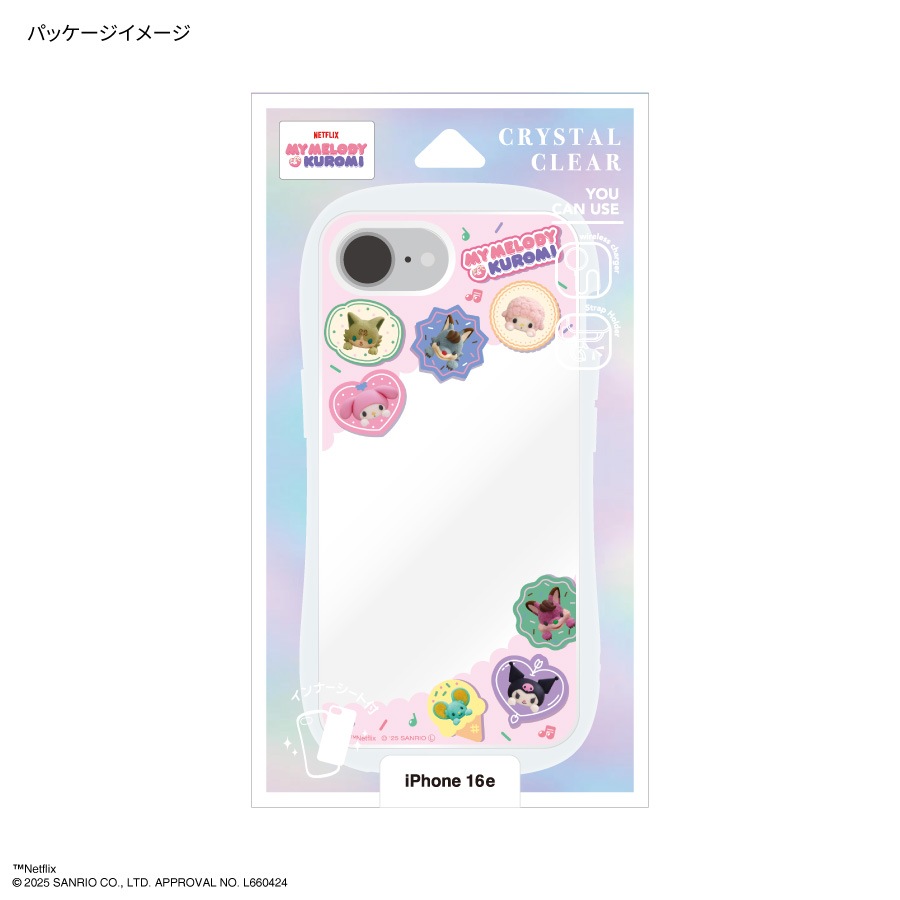 Netflix オリジナルアニメ My Melody & Kuromi iPhone16e 対応 クリスタルクリアケース