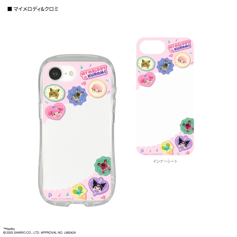 Netflix オリジナルアニメ My Melody & Kuromi iPhone16e 対応 クリスタルクリアケース