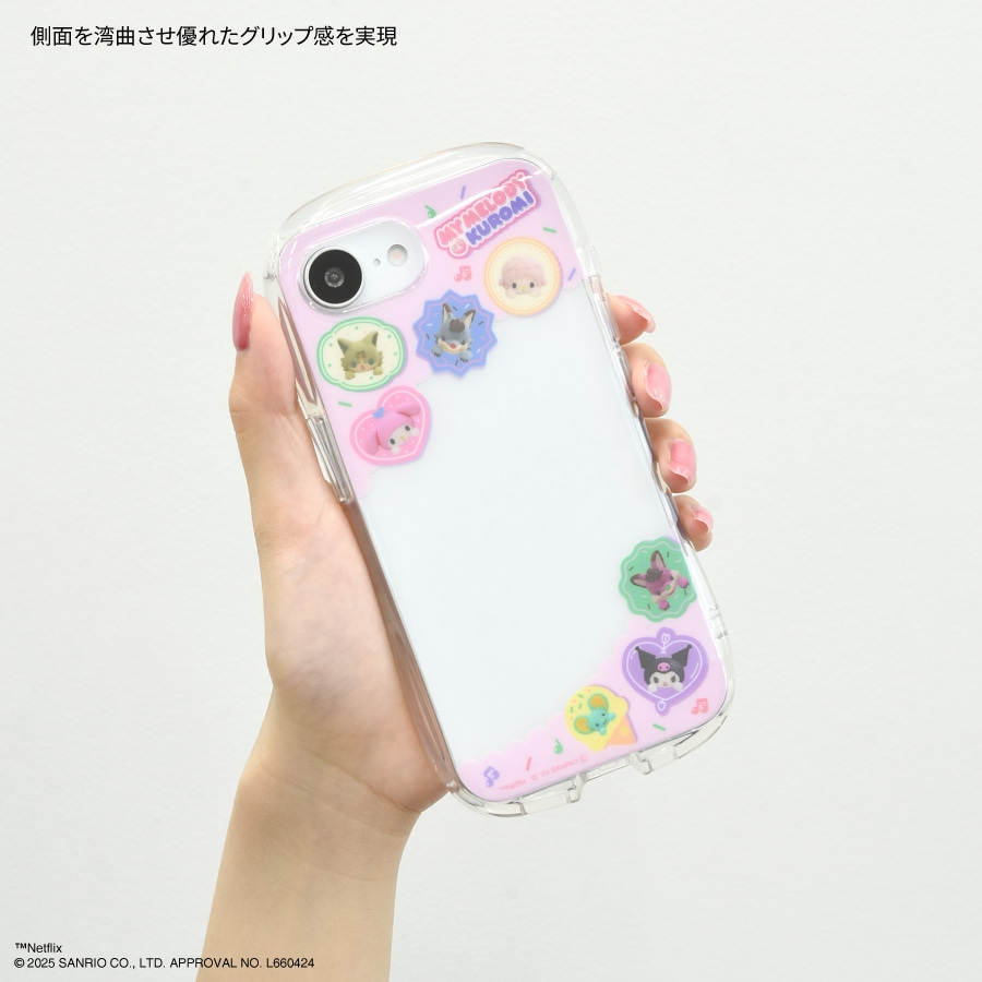 Netflix オリジナルアニメ My Melody & Kuromi iPhone16e 対応 クリスタルクリアケース
