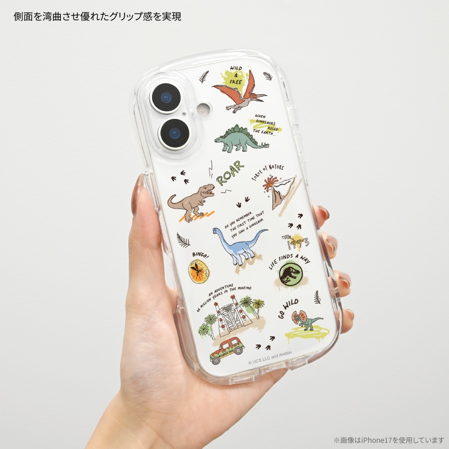 ジュラシック・ワールド iPhone17 Pro 対応 クリスタルクリアケース