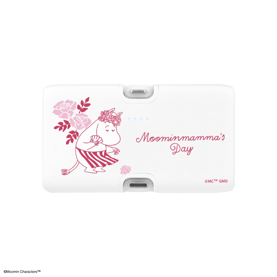 ムーミン【Moominmamma’s Day 2026】 Lightning / Type-C コネクタ付き リチウムイオン充電器 4000mAh