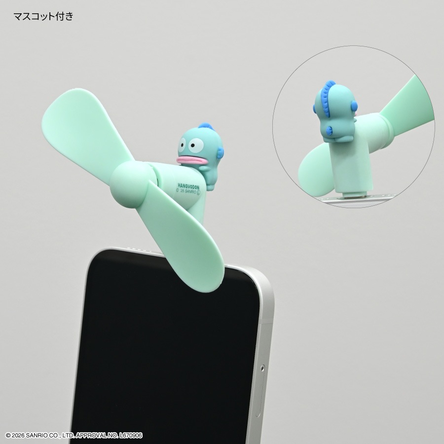 6月下旬発売予定　サンリオキャラクターズ コネクタ付き ミニクールファン （USB Type-C）