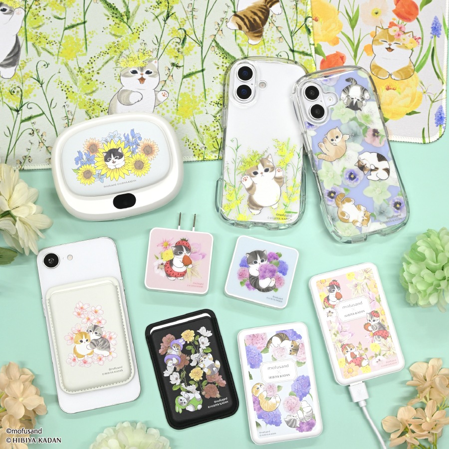 mofusand×日比谷花壇 MagSafe 対応 ワイヤレスリチウム充電器 5000mAh