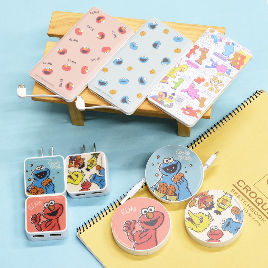 セサミストリート 4000mAh リチウムイオンポリマー充電器 2.1A