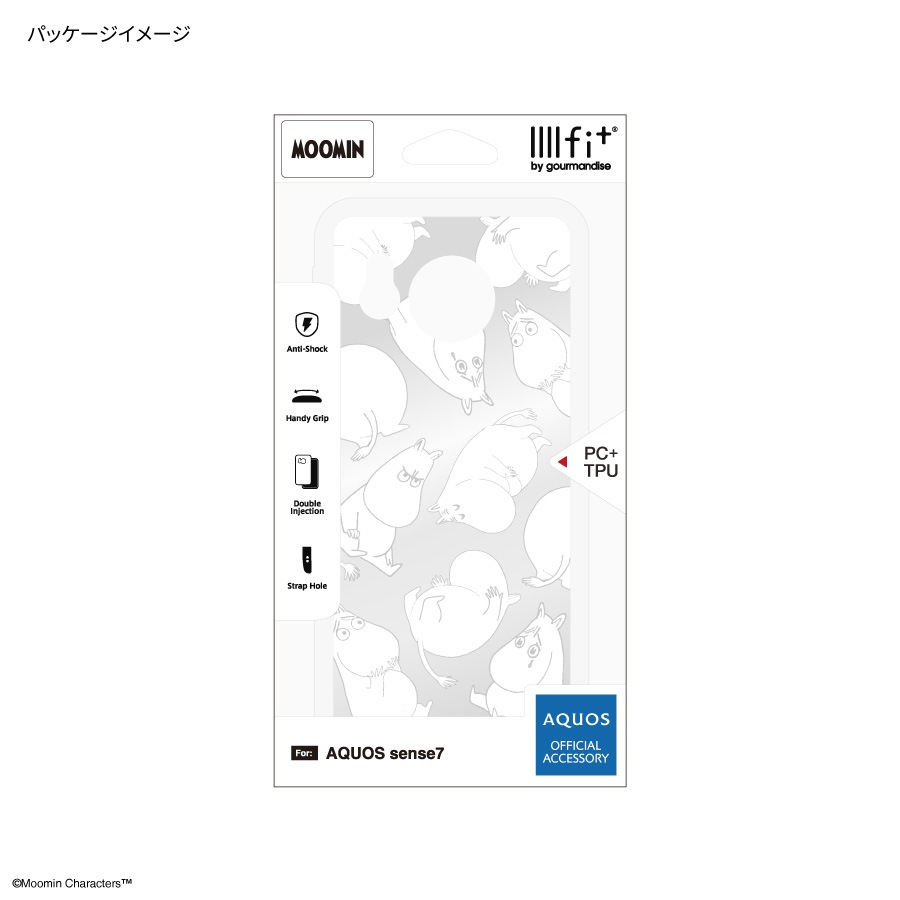 ムーミン IIIIfit Clear SHARP AQUOS sense7対応ケース