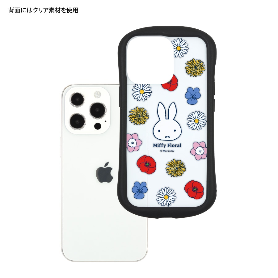 ミッフィー Miffy Floral iPhone13 Pro対応 ハイブリッドクリアケース