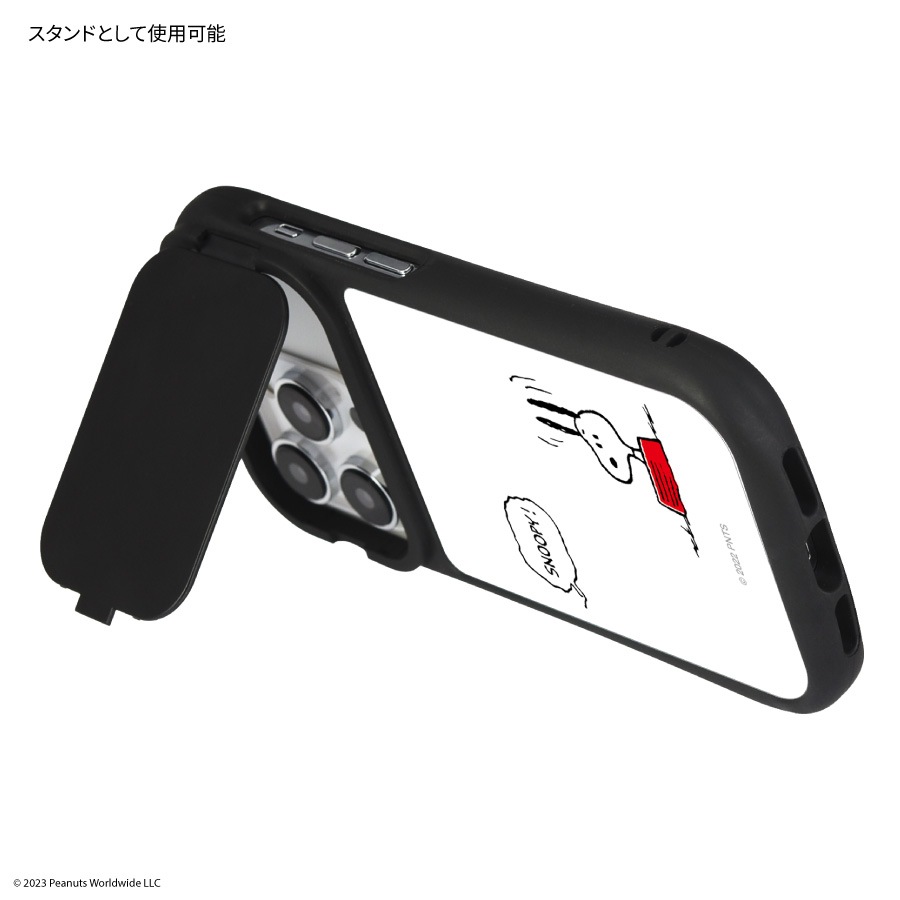 ピーナッツ iPhone14 / 14 Pro / 13 / 13 Pro / 12 / 12 Pro 対応 ハイブリッドガラスケース