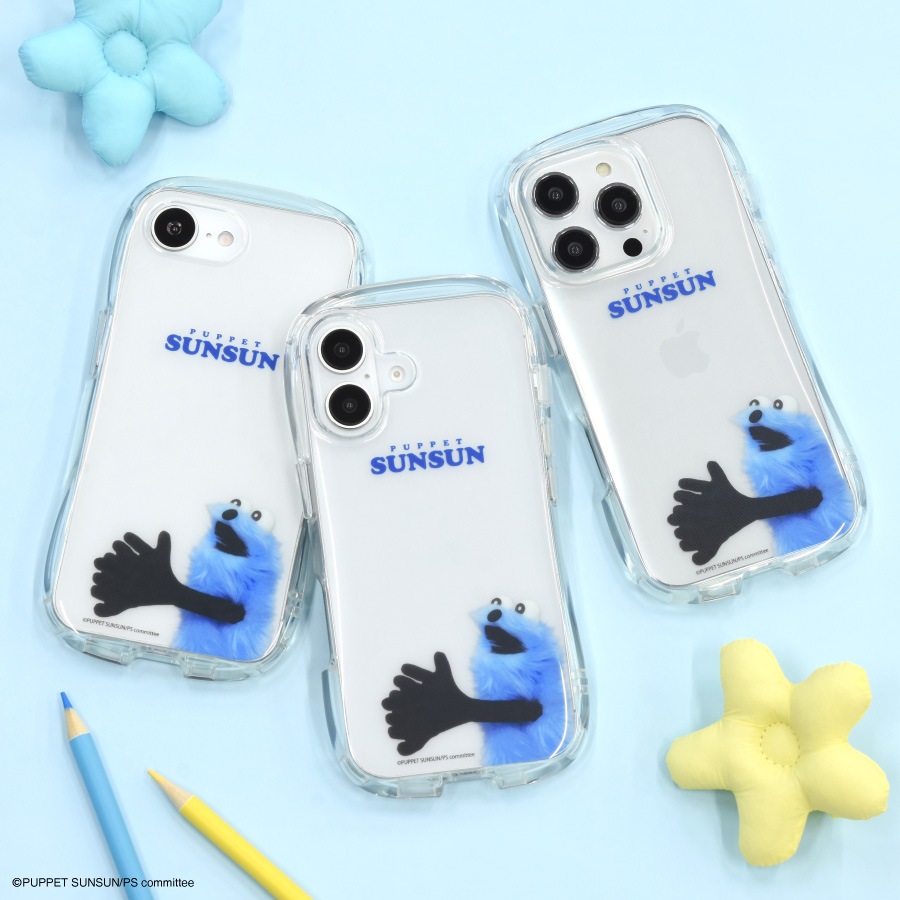 Puppet Sunsun iPhone16ケース グレー PUPPET SUNSUN (パペットスンスン) iPhone16 Pro 対応 クリスタル