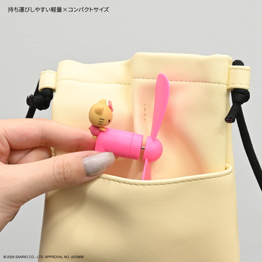 6月下旬発売予定　サンリオキャラクターズ コネクタ付き ミニクールファン （USB Type-C）
