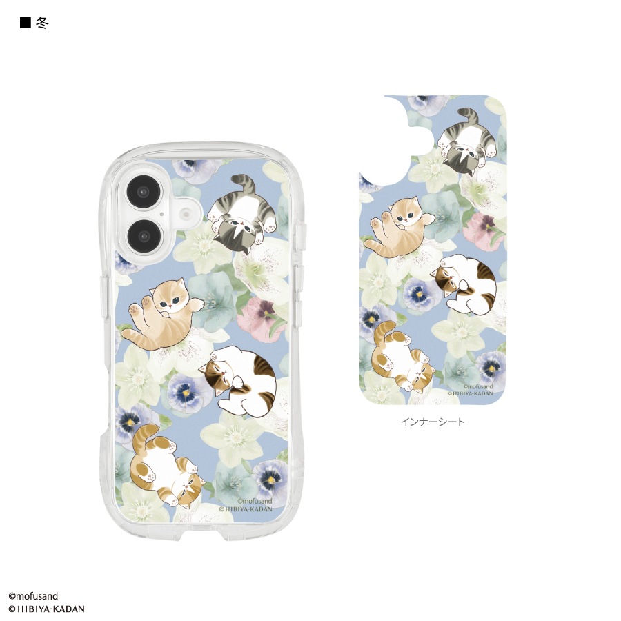 mofusand×日比谷花壇 iPhone16 対応 クリスタルクリアケース