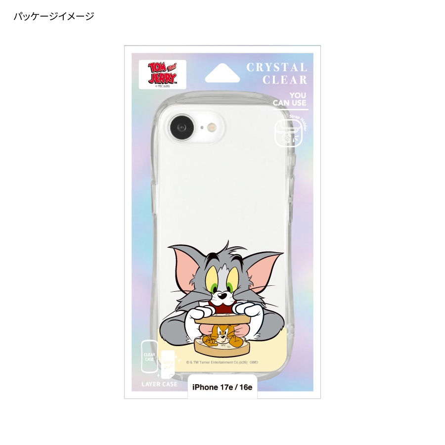 トムとジェリー iPhone17e / 16e 対応 クリスタルクリアケース