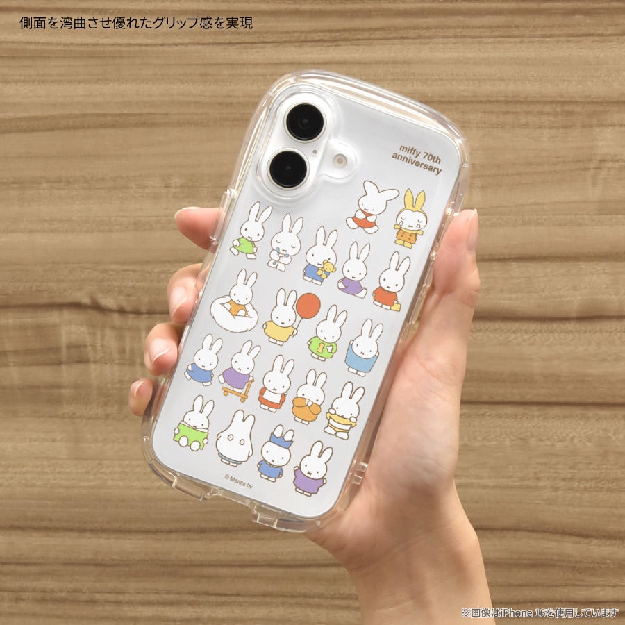 ミッフィー 70th iPhone16 Pro 対応 クリスタルクリアケース