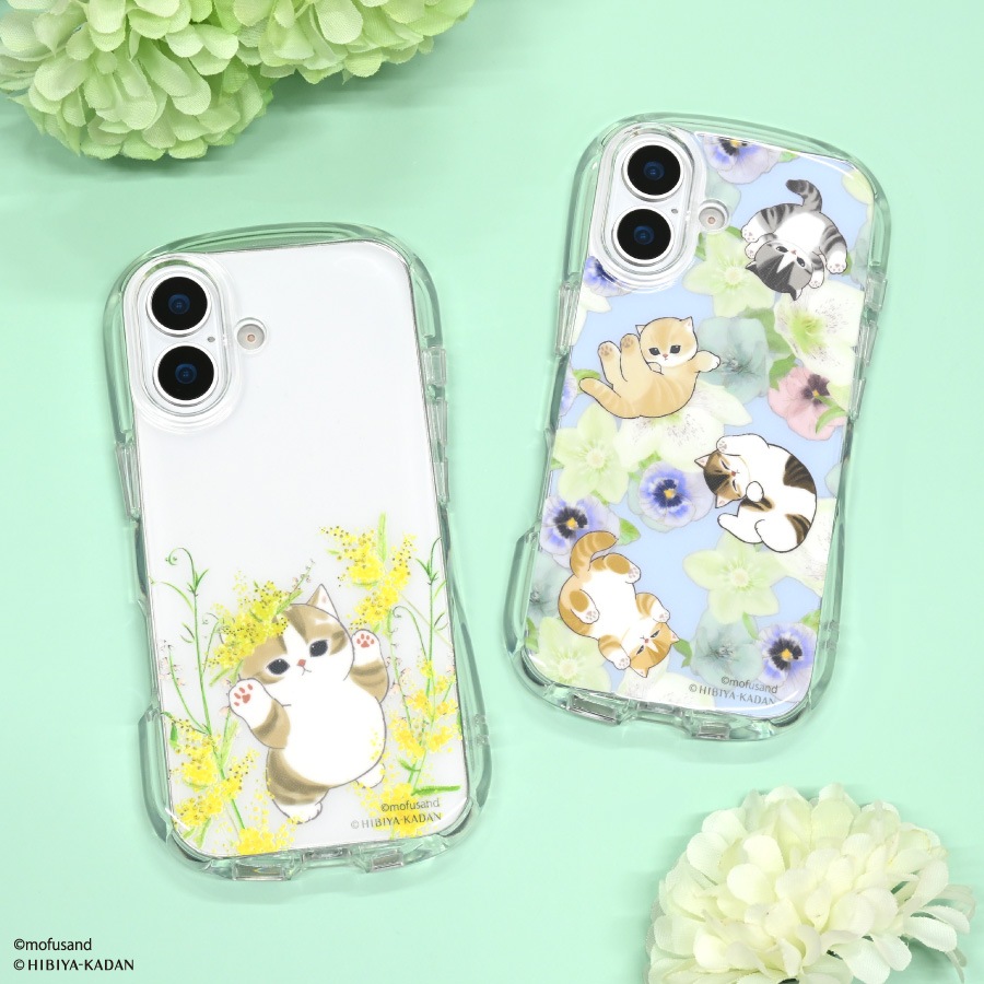 7月下旬発売予定 mofusand×日比谷花壇 iPhone17 対応 クリスタルクリア