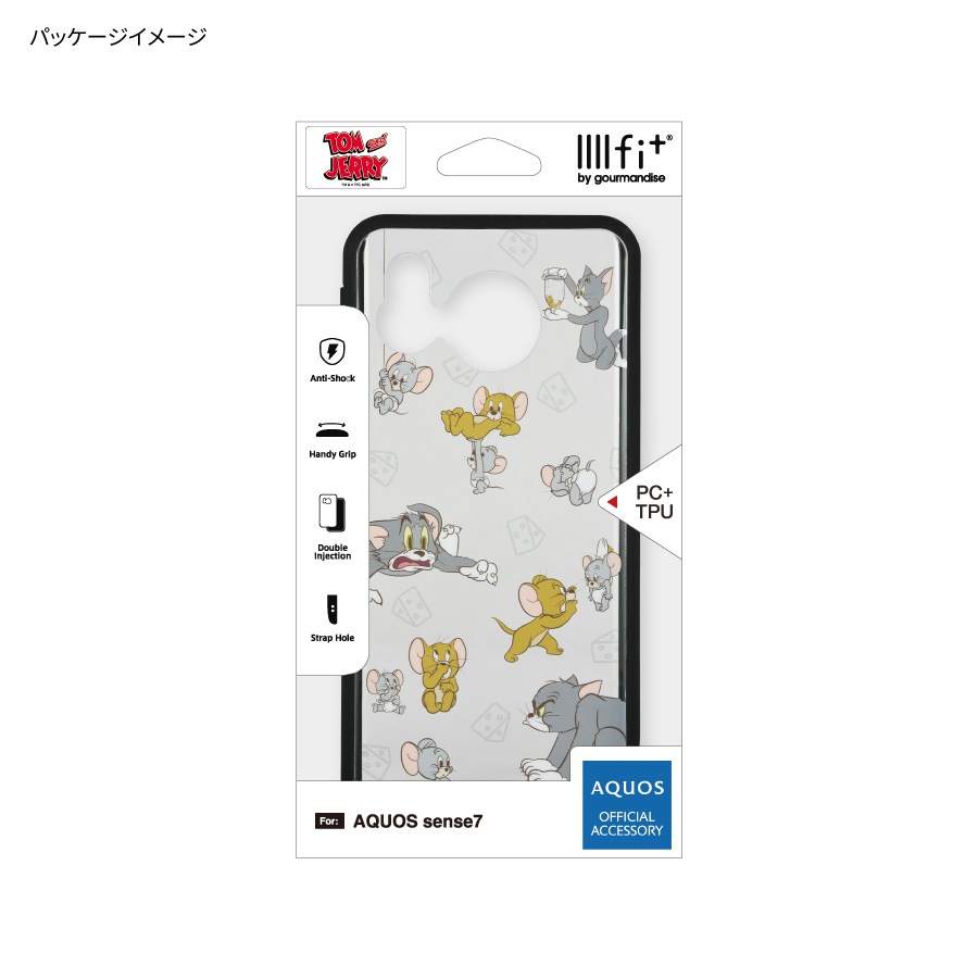 トムとジェリー IIIIfit Clear SHARP AQUOS sense7対応ケース