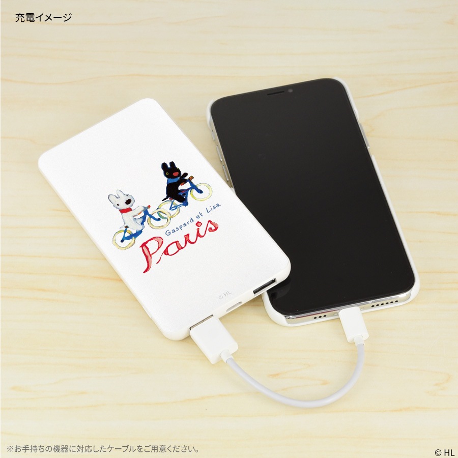 リサとガスパール USB / USB Type-C 4000mAh リチウムイオンポリマー充電器 2.1A