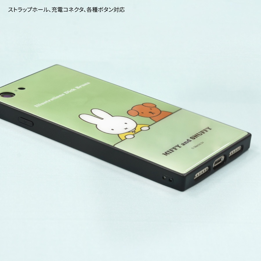 ミッフィー MIFFY and SNUFFY iPhoneSE(第3世代/第2世代)/8/7 対応 スクエアガラスケース