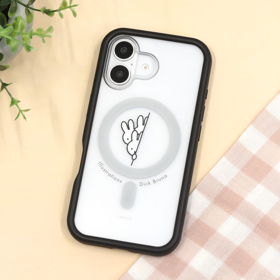 ミッフィー iPhone16 MagSafe 対応 プランプフレームケース