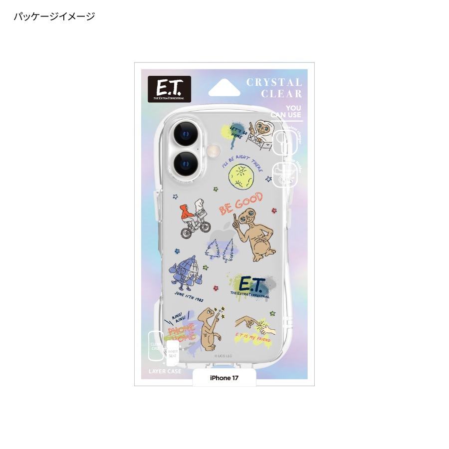 E.T. iPhone17 対応 クリスタルクリアケース