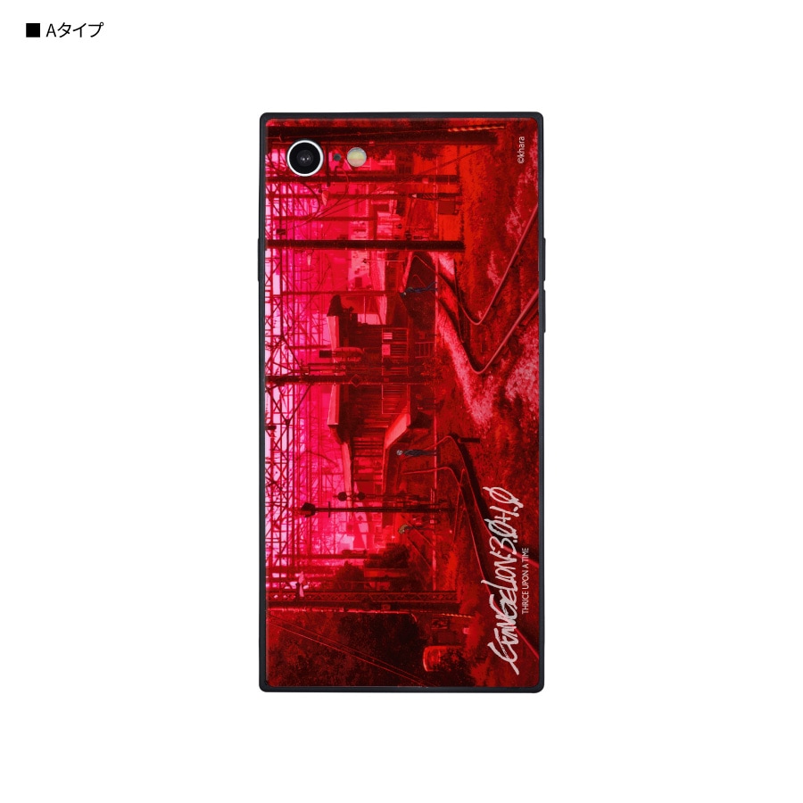 エヴァンゲリオン iPhoneSE(第2世代)/8/7対応 スクエアガラスケース