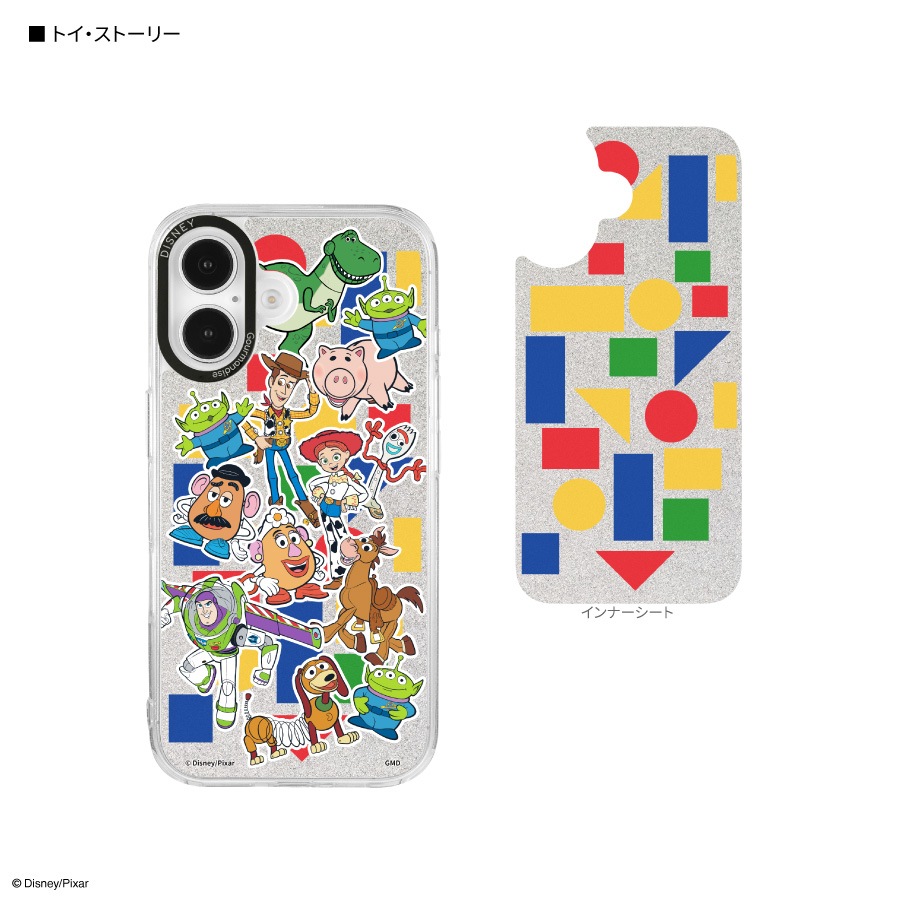 ディズニーキャラクター、ピクサーキャラクター ／ Camera Frame iPhone 16 対応 ケース