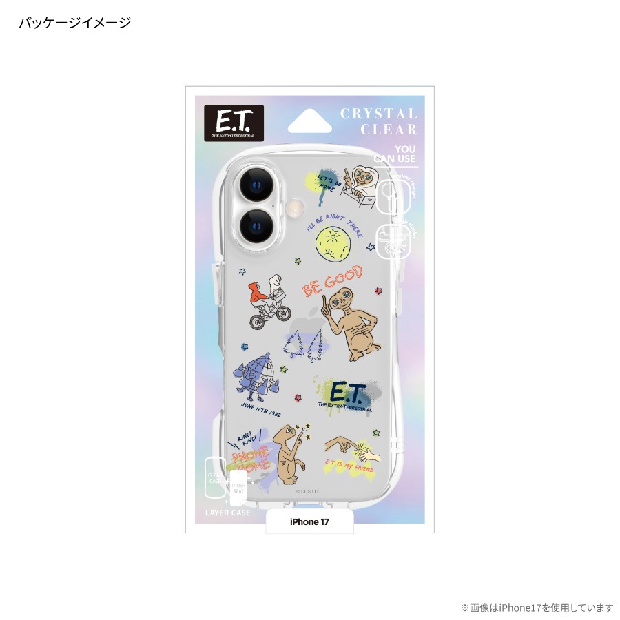 E.T. iPhone17 Pro 対応 クリスタルクリアケース