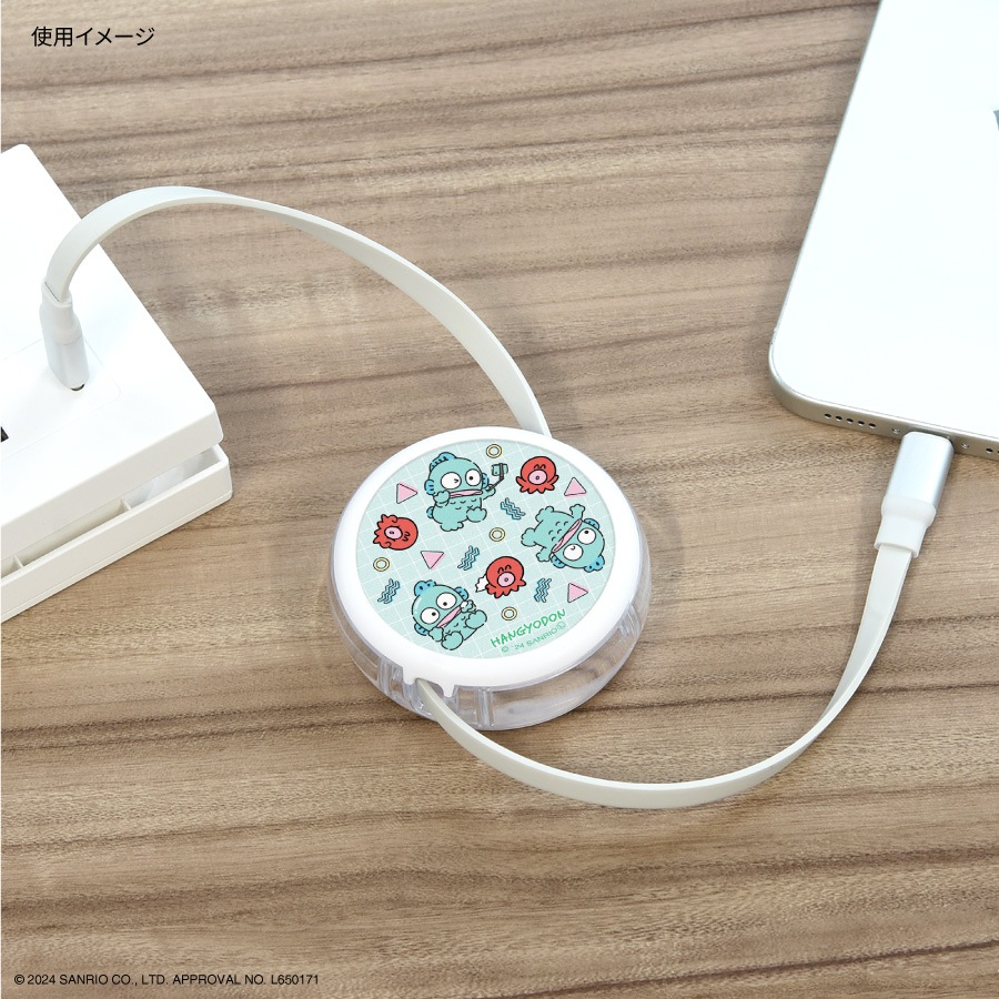 サンリオキャラクターズ PD60W 対応 USB2.0 リール式 Type-C ケーブル