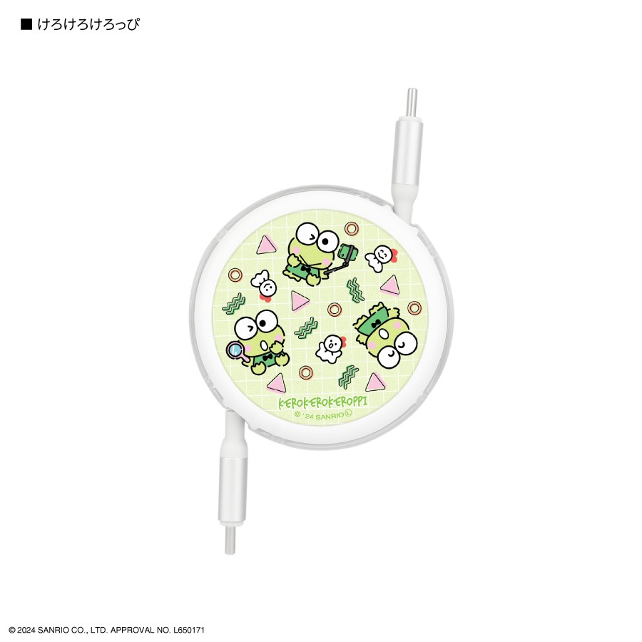 サンリオキャラクターズ PD60W 対応 USB2.0 リール式 Type-C ケーブル