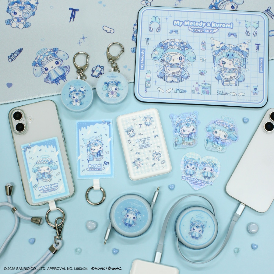 マイメロディ＆クロミ Dolly Mix MagSafe対応 ワイヤレスリチウム充電器 5000mAh