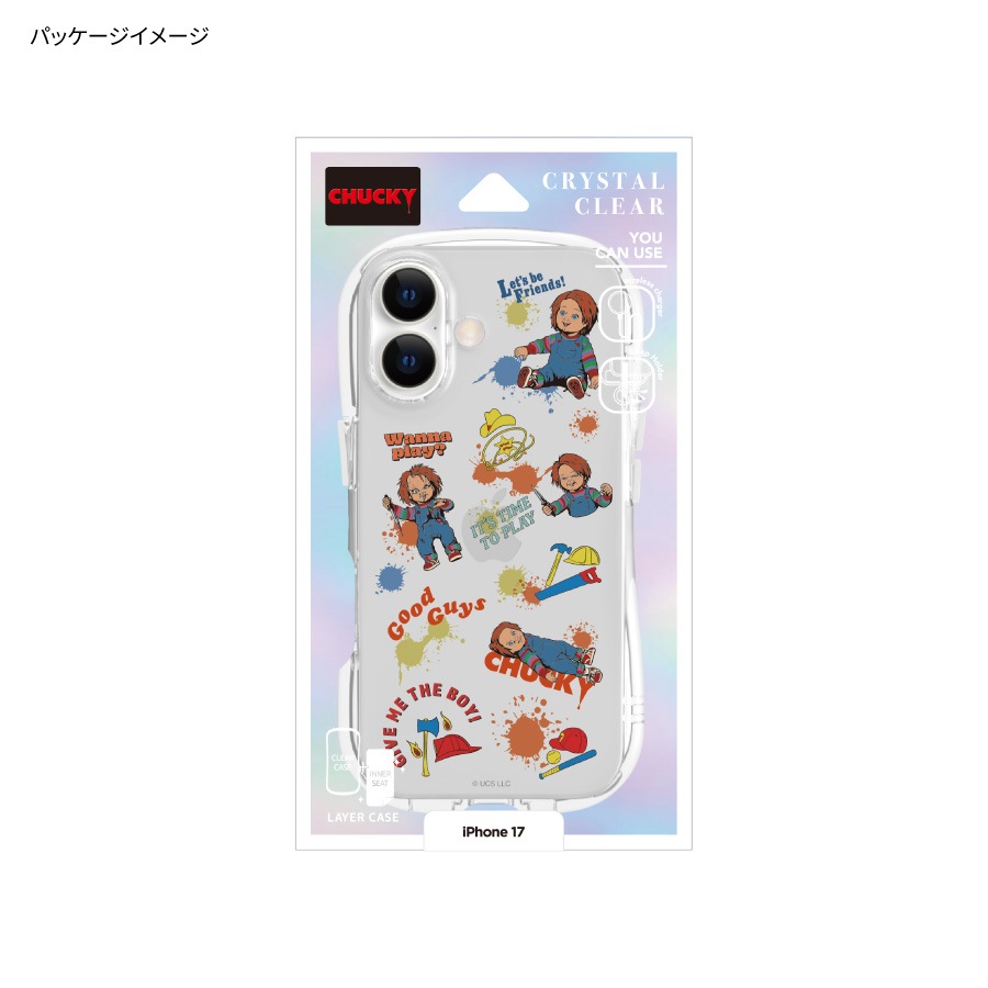 CHUCKY iPhone17 対応 クリスタルクリアケース