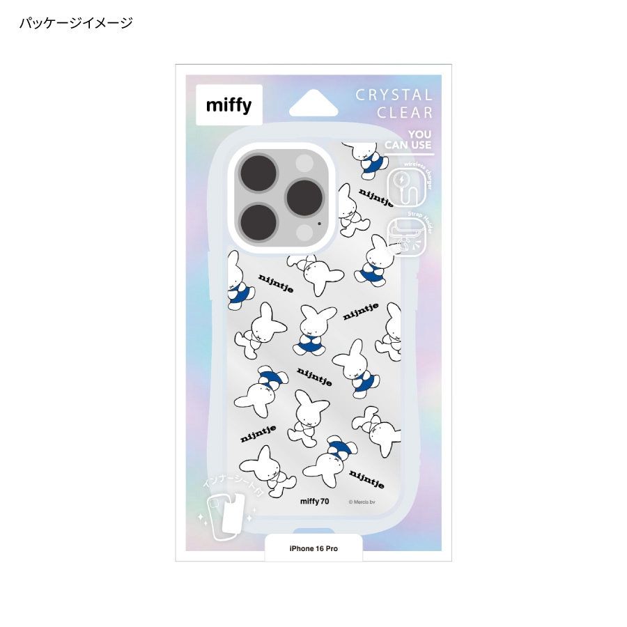 ミッフィー 70th iPhone16 Pro 対応 クリスタルクリアケース