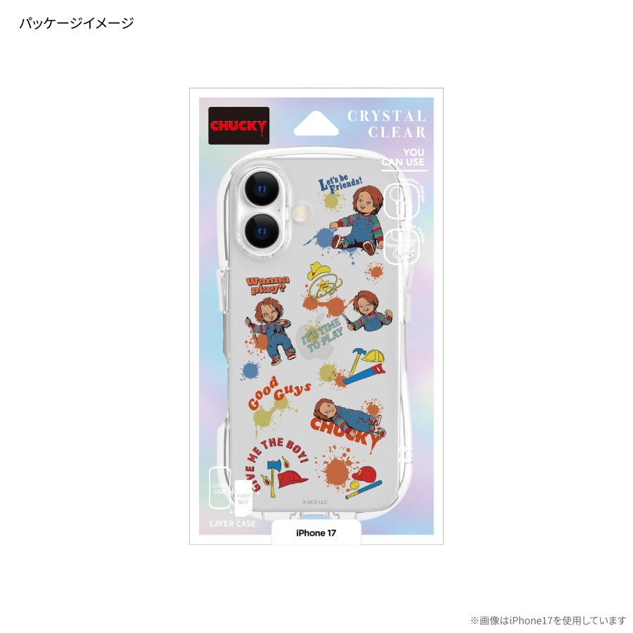 CHUCKY iPhone17 Pro 対応 クリスタルクリアケース