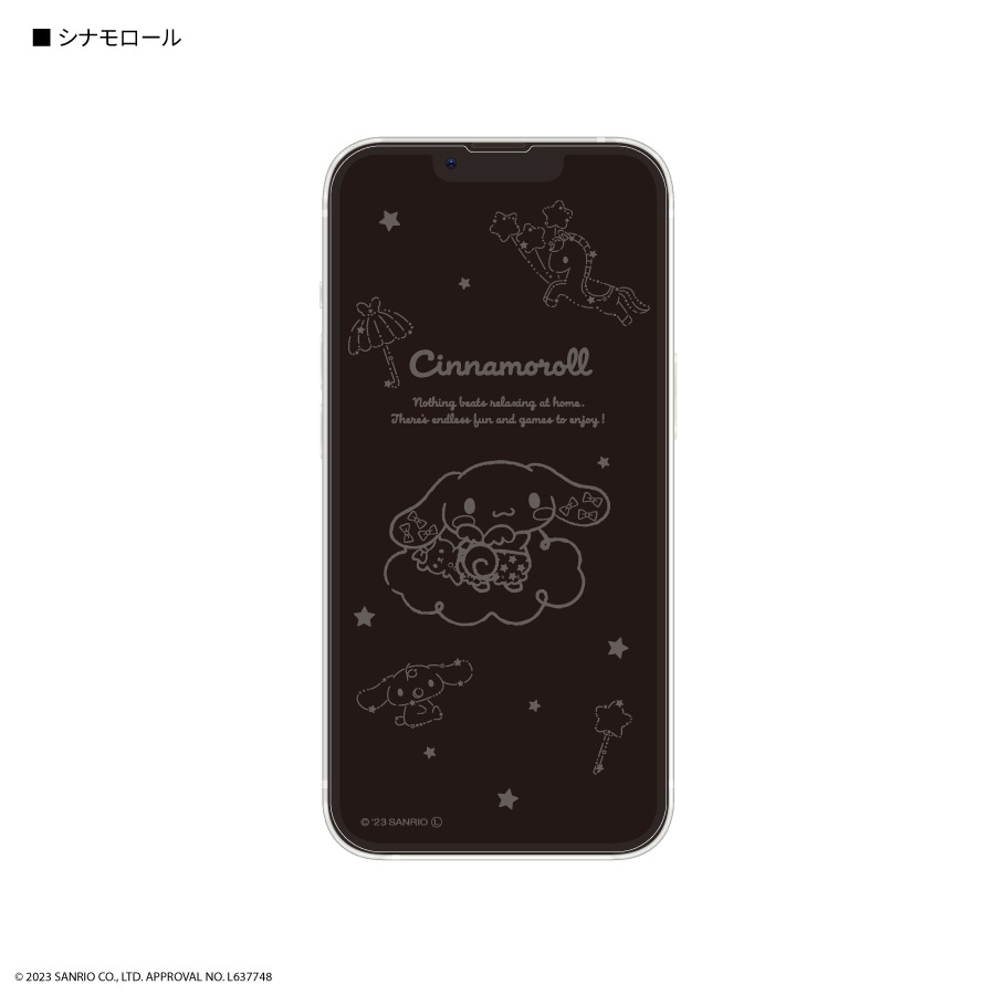 サンリオキャラクターズ iPhone14 / 13 / 13 Pro 対応 ガラススクリーンプロテクター