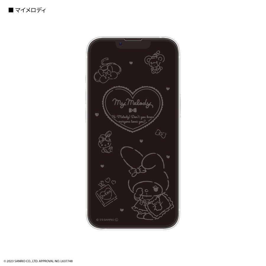 サンリオキャラクターズ iPhone14 / 13 / 13 Pro 対応 ガラススクリーンプロテクター