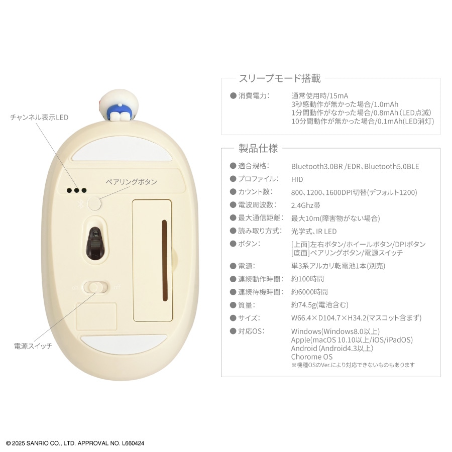 サンリオキャラクターズ Bluetooth マウス | さ行,サンリオ