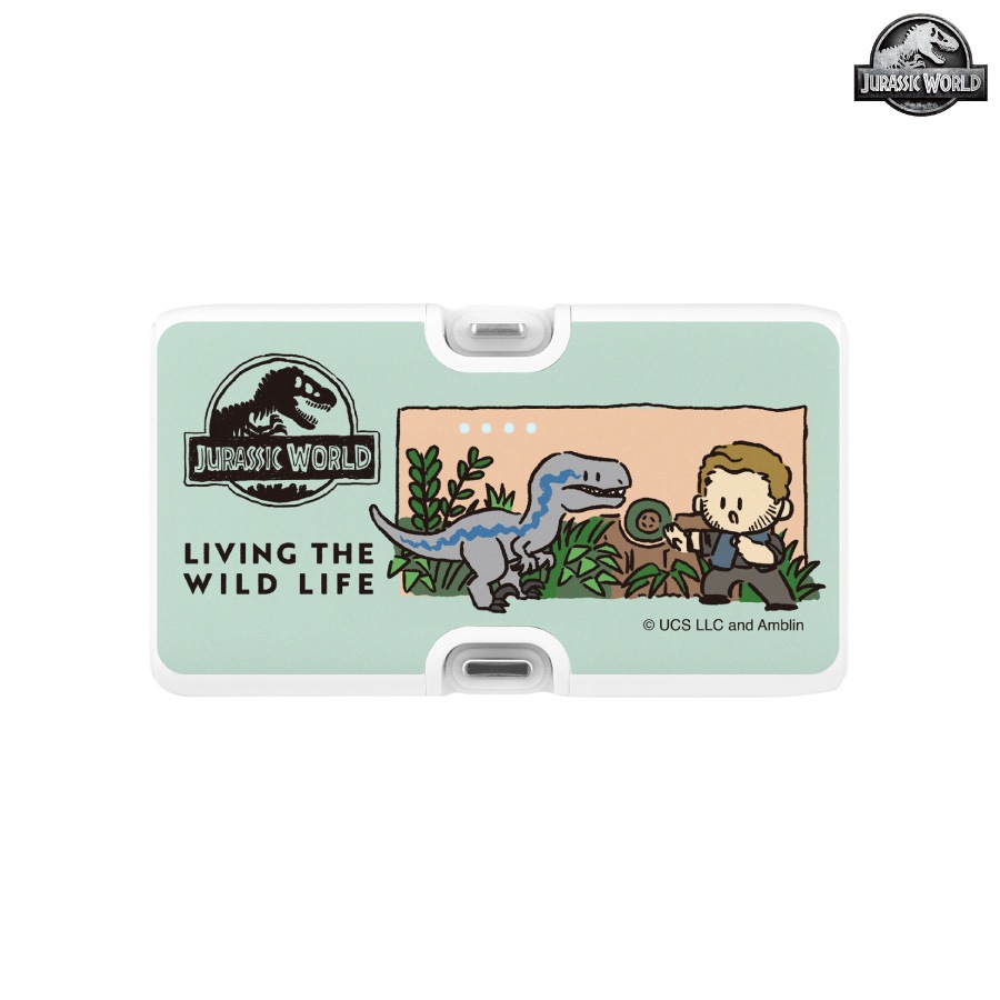 ジュラシック・ワールド Lightning / Type-C コネクタ付き リチウムイオン充電器 4000mAh