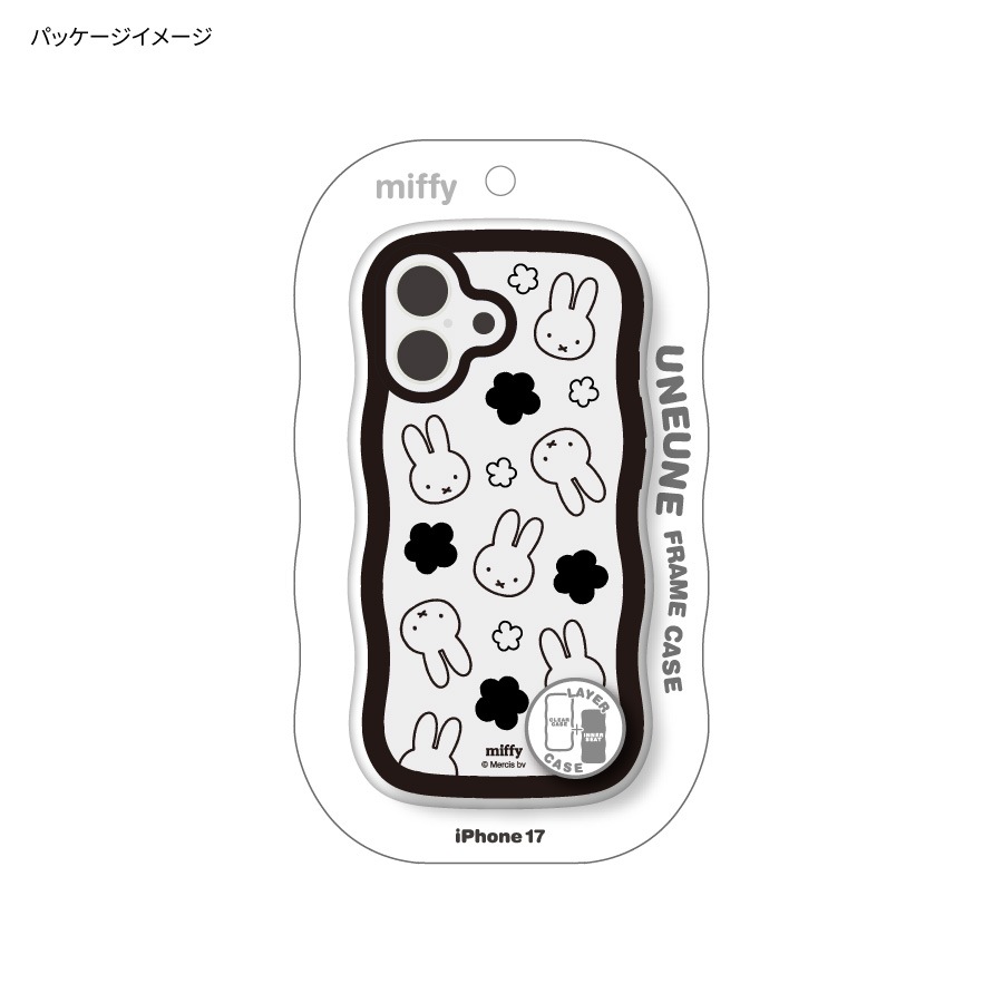 ミッフィー iPhone17 対応 うねうねフレームケース