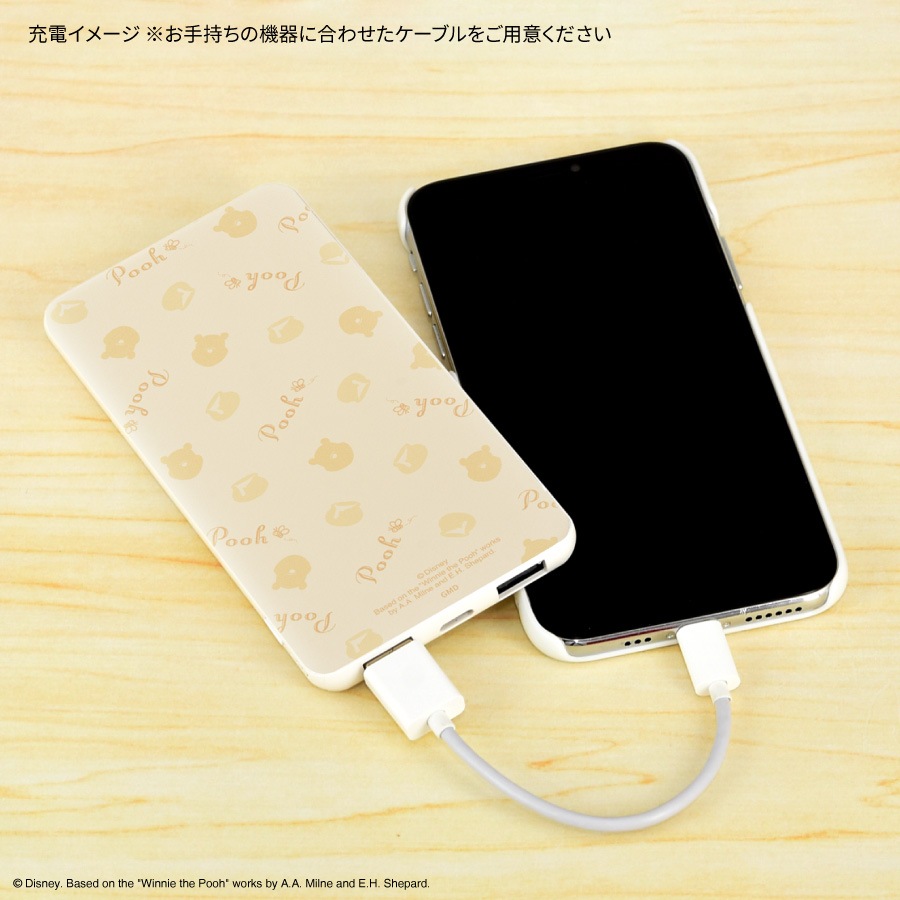 ディズニーキャラクター、ピクサーキャラクター ／ USB / USB Type-C 4000mAh リチウムイオンポリマー 充電器 2.1A