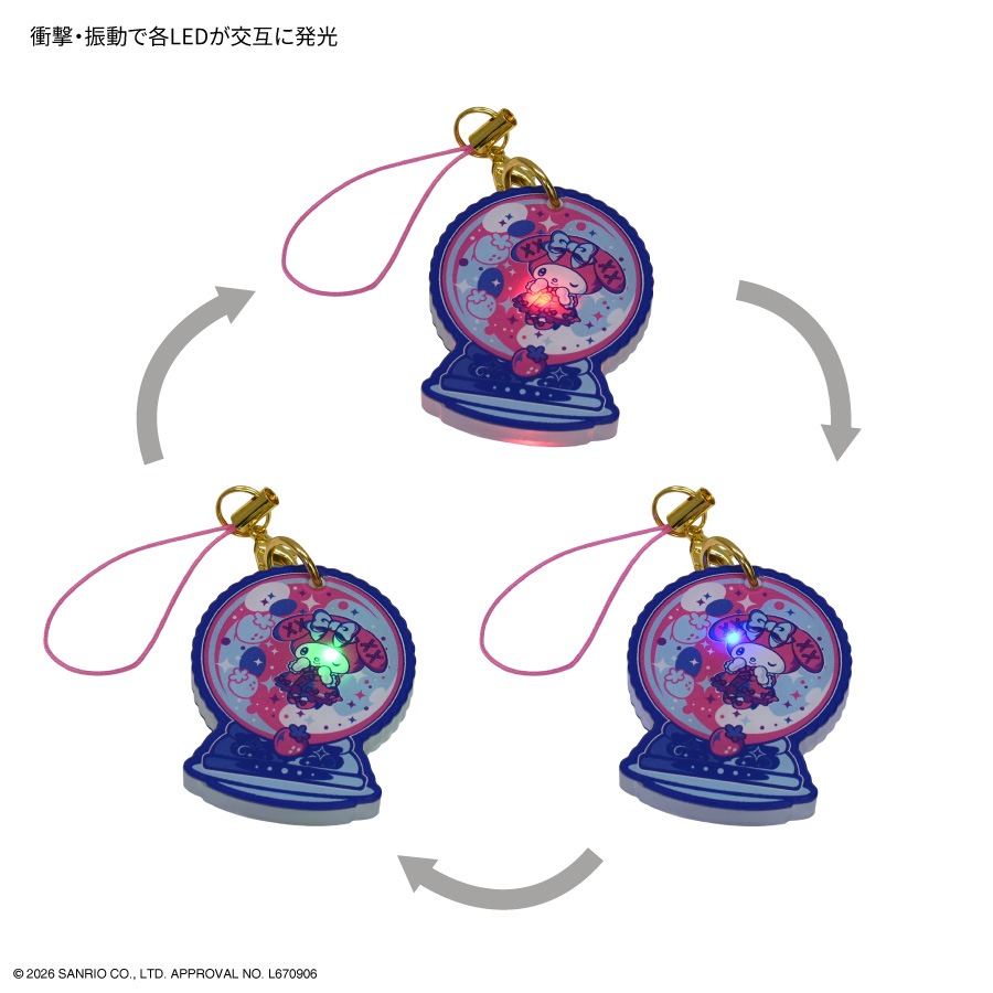 サンリオキャラクターズ 光るモバイルストラップ