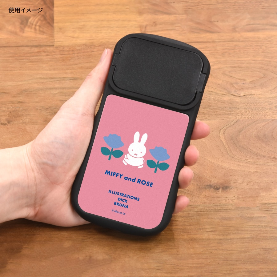 ミッフィー MIFFY and ROSE iPhone15 / 15 Pro / 14 / 14 Pro / 13 / 13 Pro / 12 / 12Pro 対応 ハイブリッドガラスケース