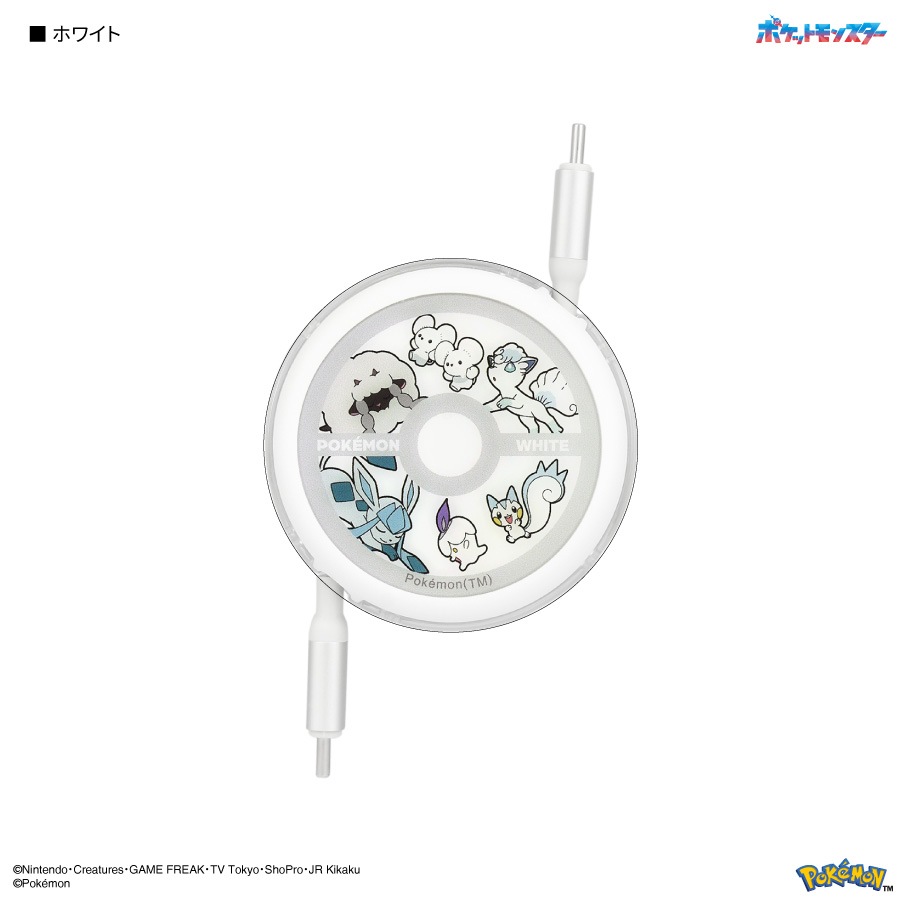 ポケットモンスター PD60W 対応 USB2.0 リール式 Type-C ケーブル