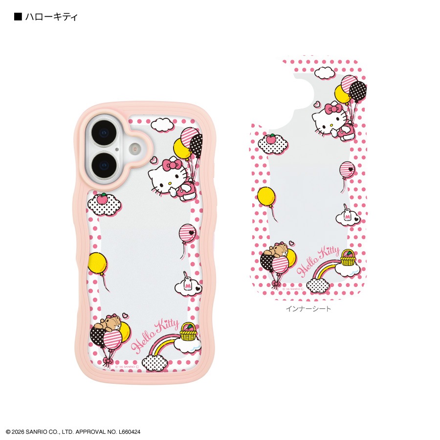 サンリオキャラクターズ iPhone17 対応 うねうねフレームケース