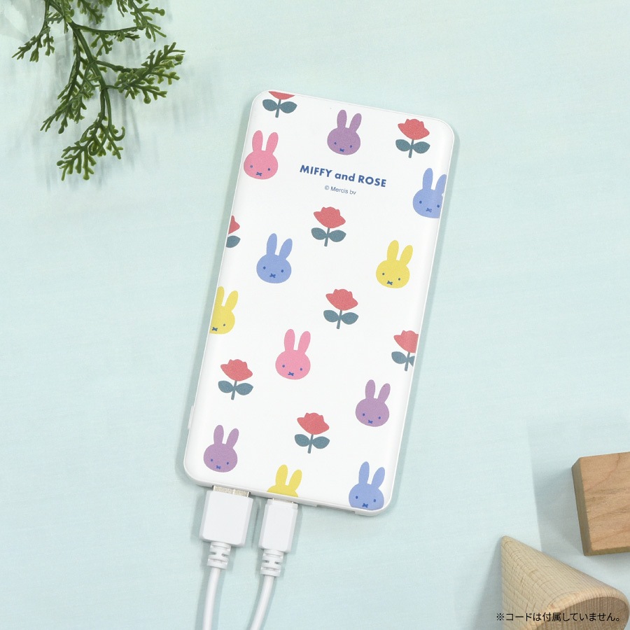 ミッフィー MIFFY and ROSE USB / USB Type-C 4000mAh リチウムイオンポリマー充電器 2.1A